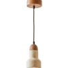 Riippuvalaisin Linento Lighting Swis, Ø9cm, GU10, IP20, max. 10W, beige/tammi