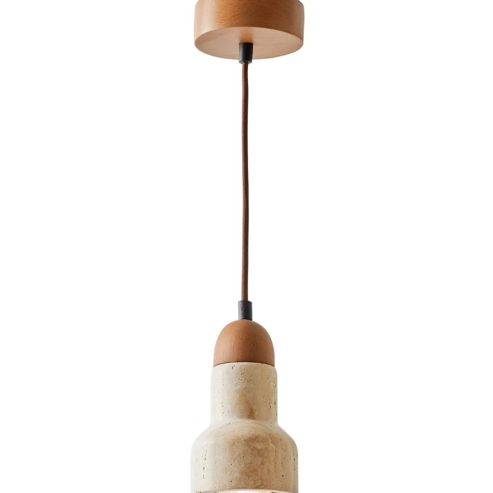 Riippuvalaisin Linento Lighting Swis, Ø9cm, GU10, IP20, max. 10W, beige/tammi