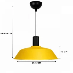 Riippuvalaisin Linento Lighting Tiina 242400, Ø35.5cm, keltainen