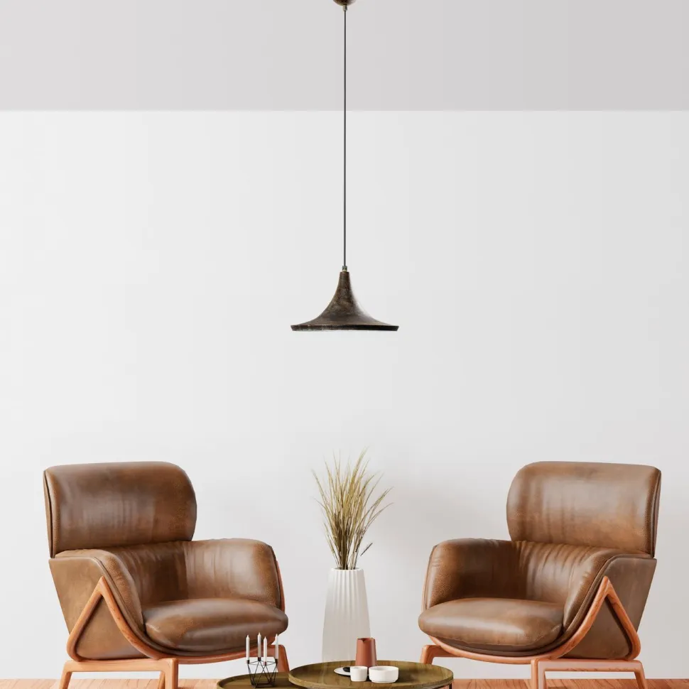 Riippuvalaisin Linento Lighting TOM-3531-RETRO, Ø30cm, tummanruskea