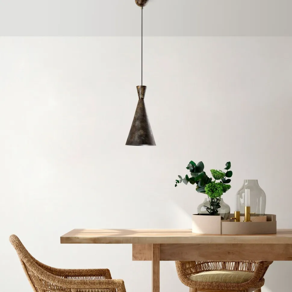 Riippuvalaisin Linento Lighting TOM-3541-RETRO, Ø19cm, tummanruskea