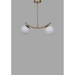 Riippuvalaisin Linento Lighting Velvet 2-osainen valkoinen/kulta