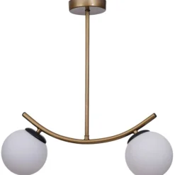 Riippuvalaisin Linento Lighting Velvet 2-osainen valkoinen/kulta