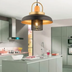 Riippuvalaisin Linento Lighting YM-4, Ø32cm, E27, max. 40W, IP20, musta