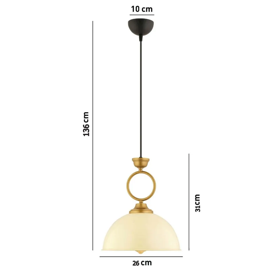 Riippuvalaisin Linento Lighting YM-5, Ø26cm, E27, max. 40W, IP20, musta