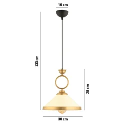 Riippuvalaisin Linento Lighting YM-6, Ø30cm, E27, max. 40W, IP20, valkoinen