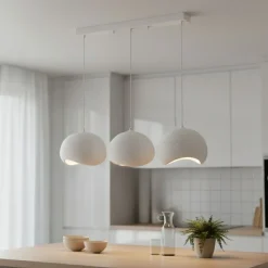 Riippuvalaisin Linento Lighting Yontu 15853A, 3-osainen, valkoinen
