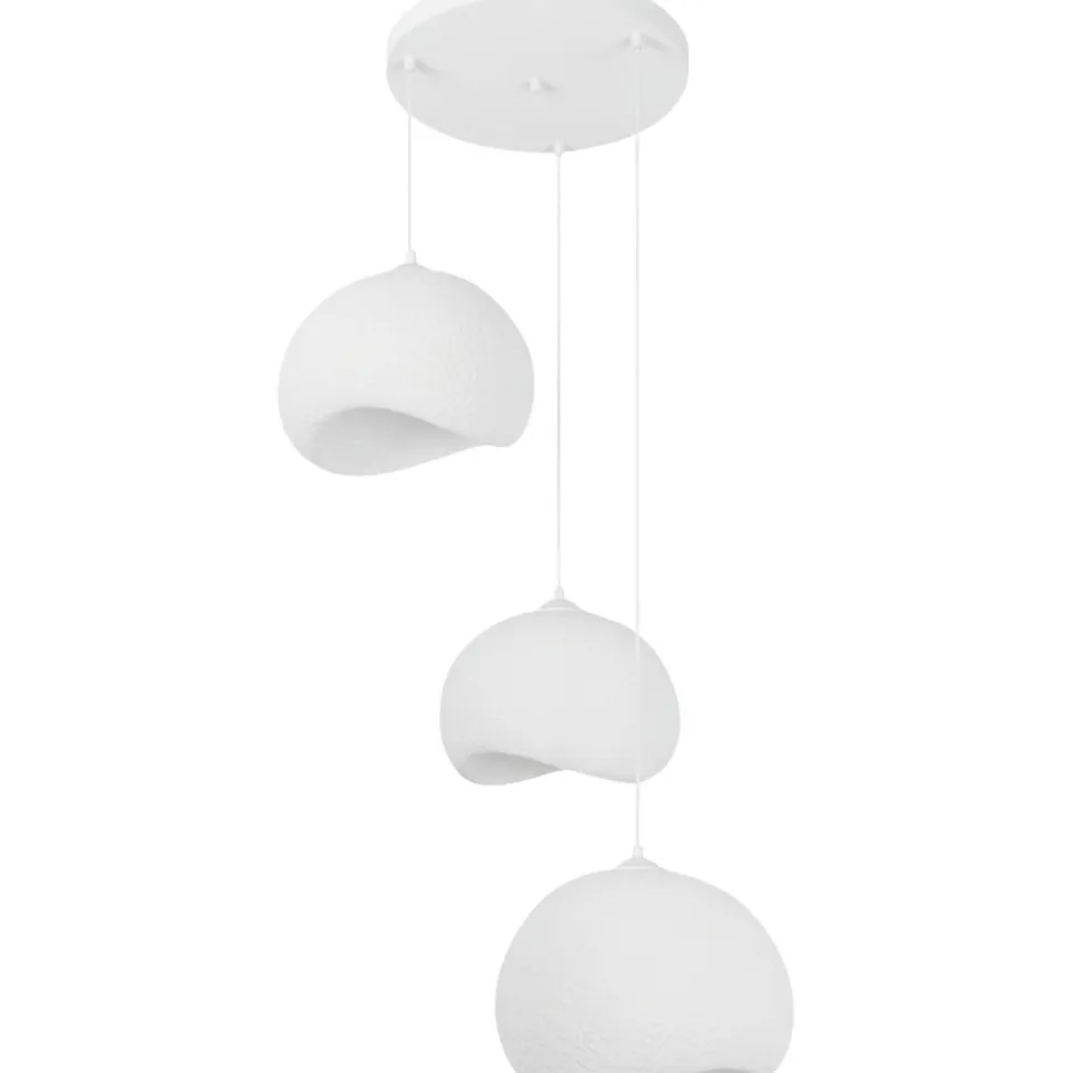 Riippuvalaisin Linento Lighting Yontu 3-osainen valkoinen