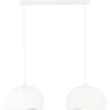 Riippuvalaisin Linento Lighting Yontu suora 80cm 2-osainen valkoinen