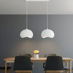 Riippuvalaisin Linento Lighting Yontu suora 80cm 2-osainen valkoinen