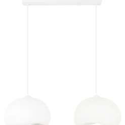 Riippuvalaisin Linento Lighting Yontu suora 80cm 2-osainen valkoinen
