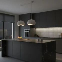 Riippuvalaisin Linento Lighting Yontu suora 80cm 2-osainen valkoinen