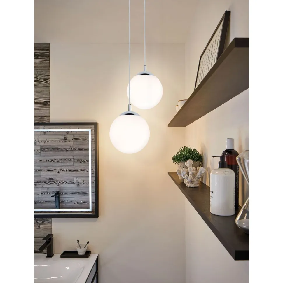 Riippuvalaisin Paulmann Globe, IP44, E27, himmennettävä, kromi