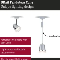 Riippuvalaisin Paulmann URail Cone GU10 max. 10W himmennettävä valkoinen