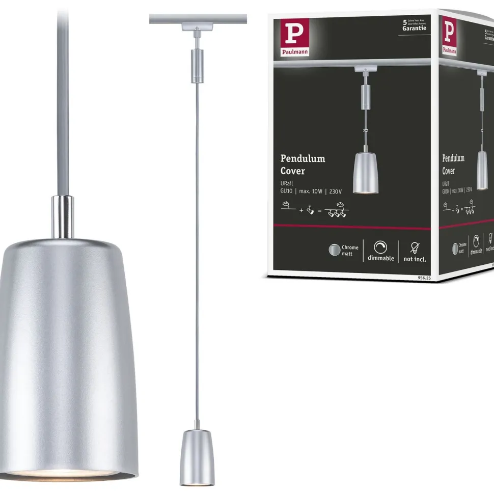 Riippuvalaisin Paulmann URail Cover GU10 max. 10W himmennettävä mattamusta
