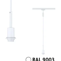 Riippuvalaisin Paulmann URail DecoSystems Basic E14 max. 20W himmennettävä valkoinen