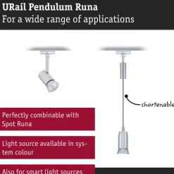 Riippuvalaisin Paulmann URail Runa GU10 max. 10W himmennettävä mattamusta