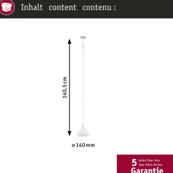 Riippuvalaisin Paulmann URail Sarrasani E14 max. 20W himmennettävä valkoinen