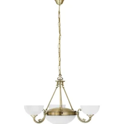 Riippuvalaisin Savoy Ø 740x1100 mm 3+1-osainen pronssi/valkoinen