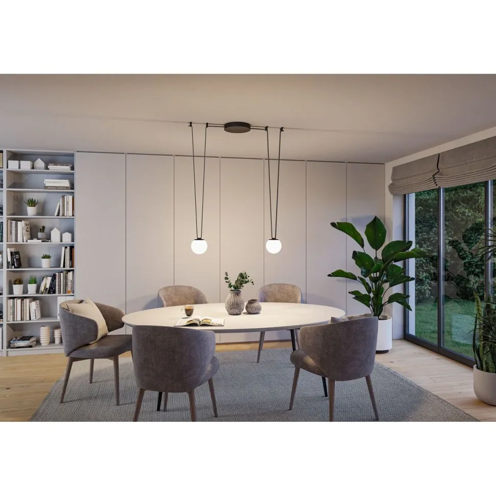 Ripustettava valaisin Paulmann ULine Ball Ø15cm LED 3000K 8W valkoinen/musta