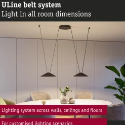Ripustettava valaisin Paulmann ULine Cone Ø35cm LED 3000K 12W musta