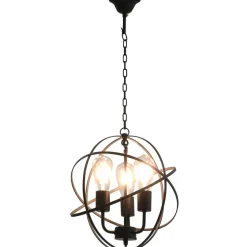 Roikkuva lamppu musta pallo 3 x e27 bulbs
