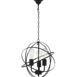 Roikkuva lamppu musta pallo 3 x e27 bulbs