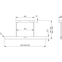 Saarekevalaisin Savo Nero iLED 900mm 230V 30W 2700-6500K Zigbee mattamusta