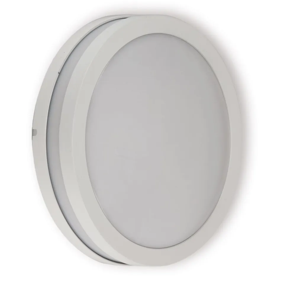 Seinä- ja kattovalaisin Ensto Lumia AVN260 60W Ø260x95 mm E27 IP54 valkoinen