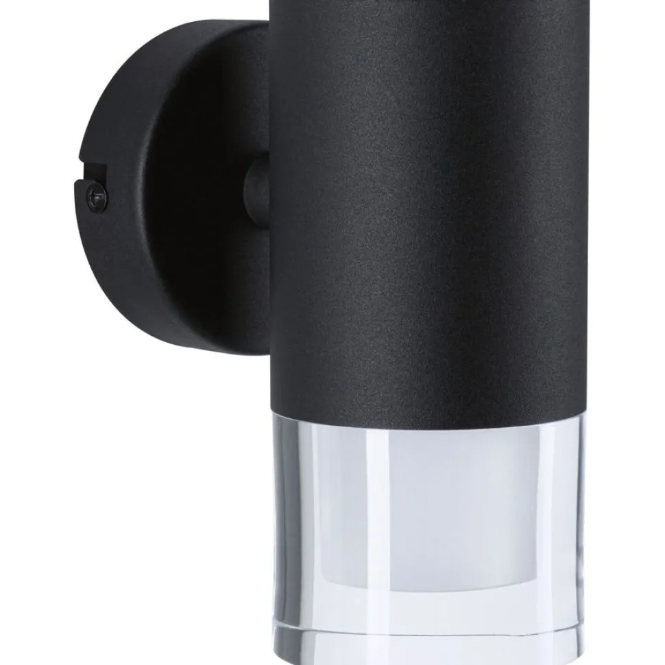 Seinä-/kattovalaisin Paulmann Kame, 16cm, IP44, 3000K, 320lm, 230V, 5W, signaalimusta