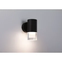 Seinä-/kattovalaisin Paulmann Kame, 16cm, IP44, 3000K, 320lm, 230V, 5W, signaalimusta