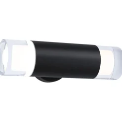 Seinä-/kattovalaisin Paulmann Kame, 27cm, IP44, 3000K, 2x460lm, 230V, 2x4W, signaalimusta