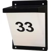 Seinä-/numerovalaisin Airam Vino, max 20W, 285x205mm, IP65, musta/opaali
