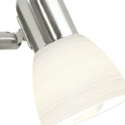 Seinäspotti Dakar 1 105x65 mm valkoinen/harjattu teräs