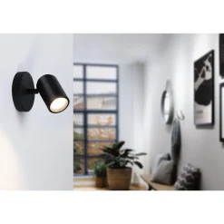 Seinäspotti Paulmann Zyli IP44 GU10 max. 10W himmennettävä mattamusta