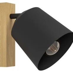 Seinäspottivalaisin Eglo Cotorro 25W 14,5x23cm musta/puu