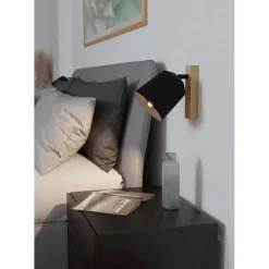 Seinäspottivalaisin Eglo Cotorro 25W 14,5x23cm musta/puu