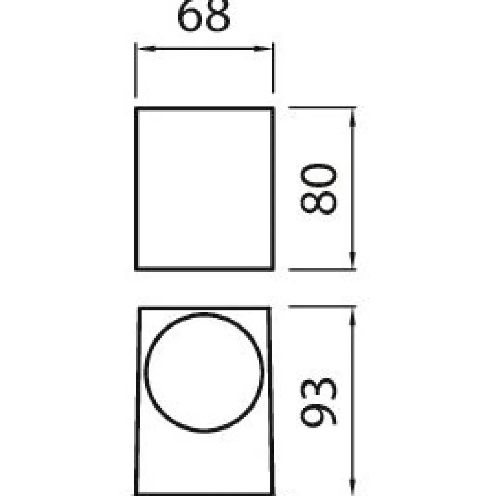Seinävalaisin Airam Sund, max 11W, GU10, 80x68x93mm, IP44, antrasiitti/kirkas