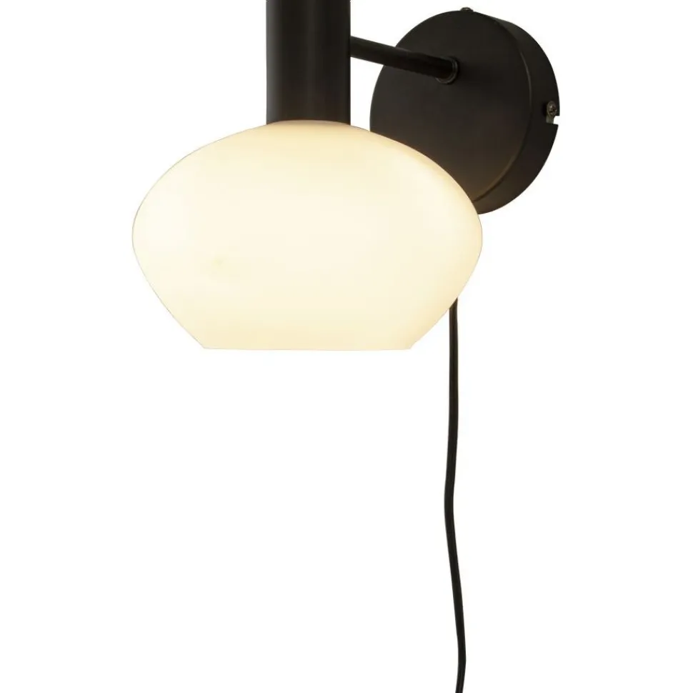 Seinävalaisin Aneta Lighting Bell musta/valkoinen