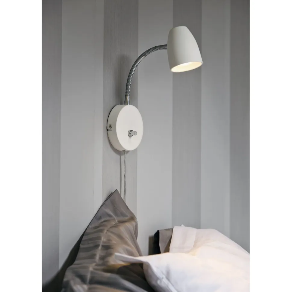 Seinävalaisin Aneta Lighting Sandnes Flex himmennettävä valkoinen