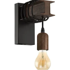 Seinävalaisin Eglo Vintage Townshend 4 19cm antiikinruskea/musta