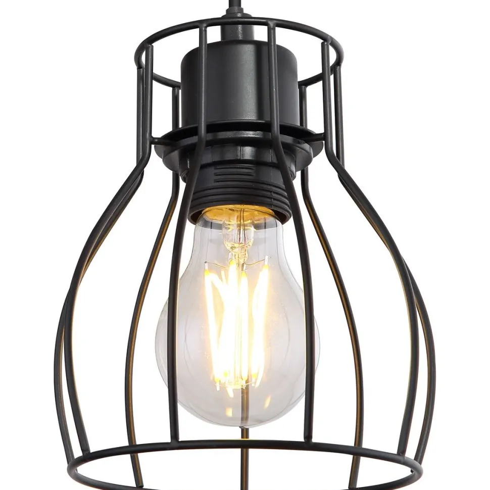 Seinävalaisin Globo Mina 40W musta/luonnollinen