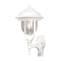 Seinävalaisin Konstsmide Parma 7235-250 240x290x480 mm yläsuunta liiketunnistimella valkoinen