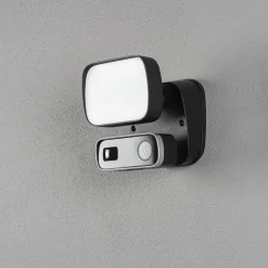Seinävalaisin Konstsmide Smartlight 7867-750 musta 10W kamera kaiutin mikrofoni