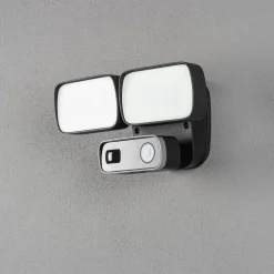 Seinävalaisin Konstsmide Smartlight 7869-750 musta 24W kamera kaiutin mikrofoni