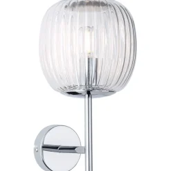 Seinävalaisin Paulmann Ruya IP44 E14 max. 20W kylpyhuoneeseen himmennettävä, lasi/kromi