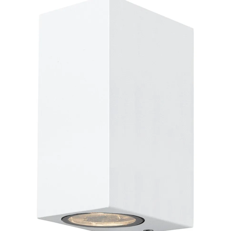 Seinävalaisin Airam Sund Double, max 2x7W, GU10, 150x68x93mm, IP44, valkoinen/kirkas