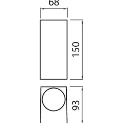 Seinävalaisin Airam Sund Double, max 2x7W, GU10, 150x68x93mm, IP44, valkoinen/kirkas