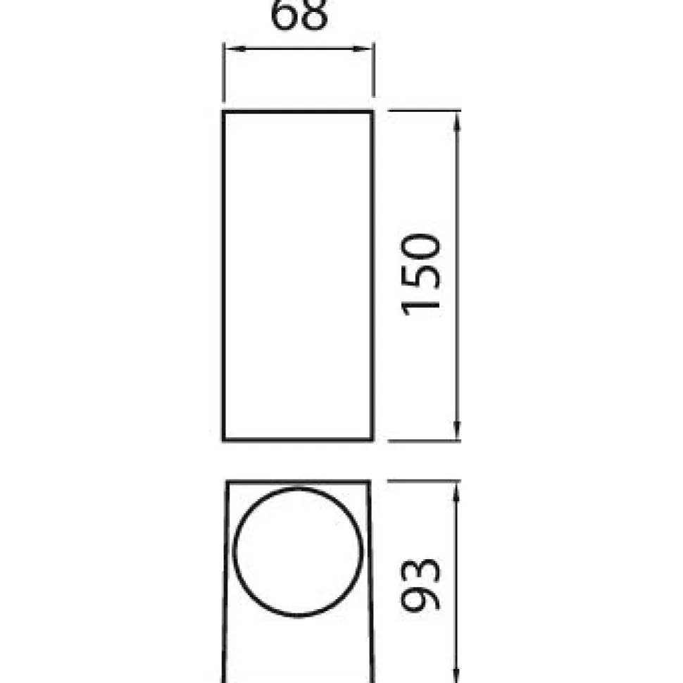 Seinävalaisin Airam Sund Double, max 2x7W, GU10, 150x68x93mm, IP44, valkoinen/kirkas