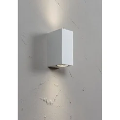 Seinävalaisin Airam Sund Double, max 2x7W, GU10, 150x68x93mm, IP44, valkoinen/kirkas